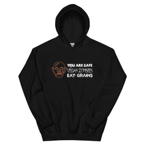 You are safe halloween design for vegans unisex hoodie